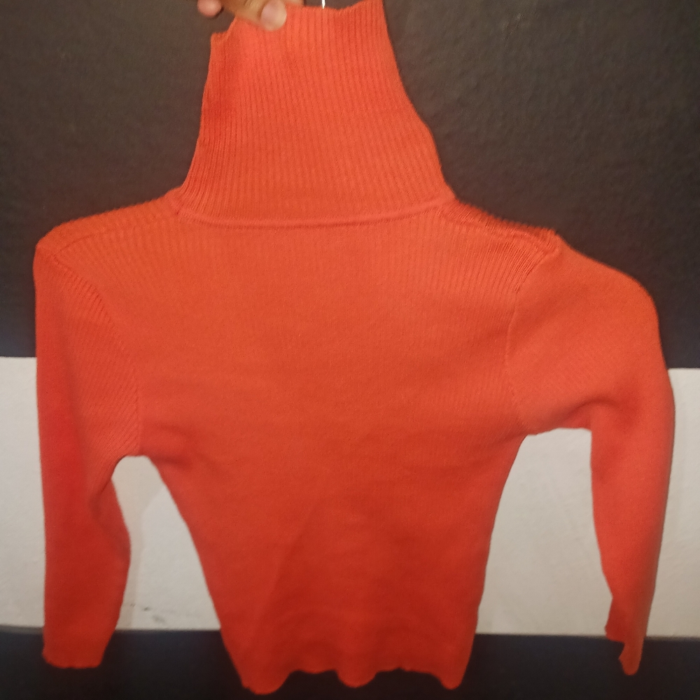 Boy Orange Seamless Long Sleeve Turtleneck Shirt - Picture 6 of 8